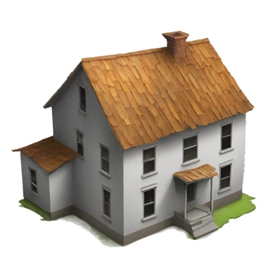 Abandoned house with roof missing sticker
