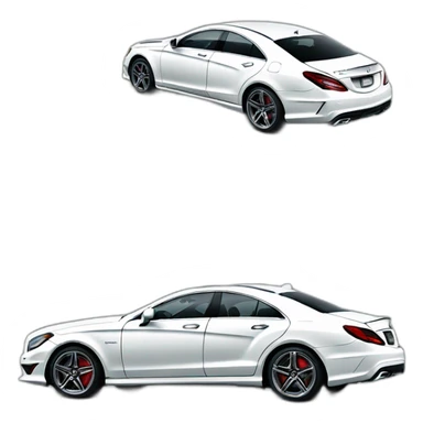 white cls 63 back view and side view sticker