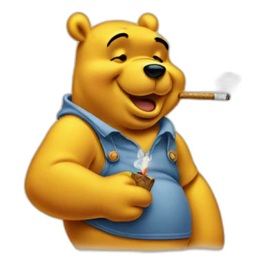 Winnie the pooh smoking sticker