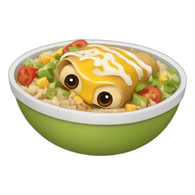 Burrito bowl sticker