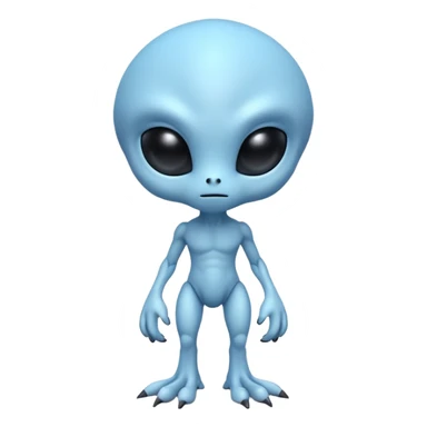 full body cute humanoid peacefull alien furry with 6 legs and eye stalks stands upright and looks intelligent sticker