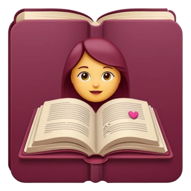 Bordo Open book in a girly style sticker