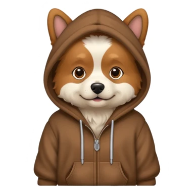 dog wearing hoodie  sticker
