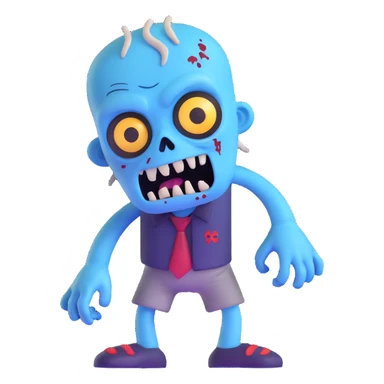 blue zombie sticker
