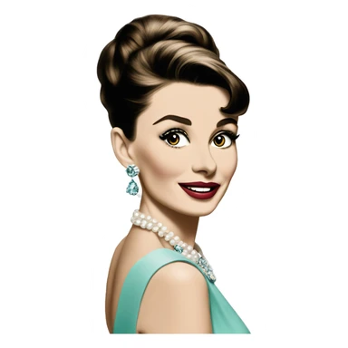 Aubrey Hepburn at breakfast at Tiffany’s sticker