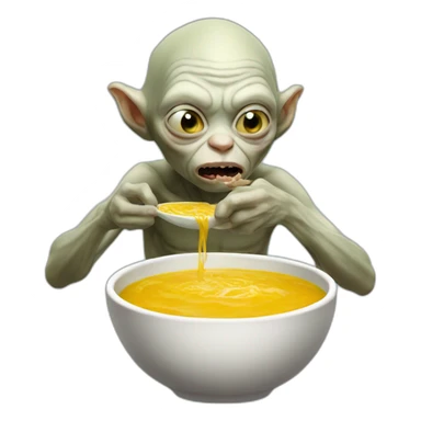 Gollum eating a Soup sticker