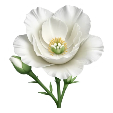 Beautiful light white flower Eustoma sticker