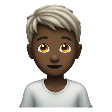 Boy looking o moon sticker