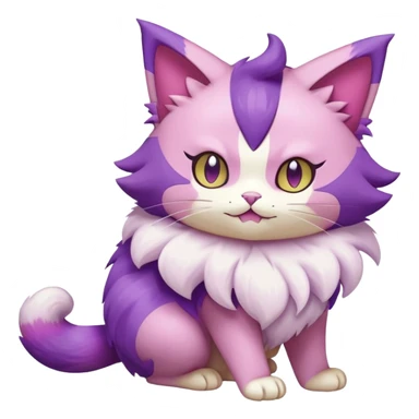 Skitty-Delcatty-Pokémon-Fakémon-hybrid-creature (full body) sticker