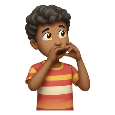 a person blowing kisses with a heartfelt expression sticker
