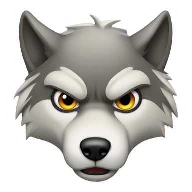Angry wolf sticker