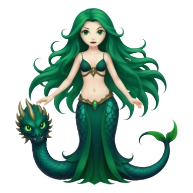 dark siren monster, full body sticker