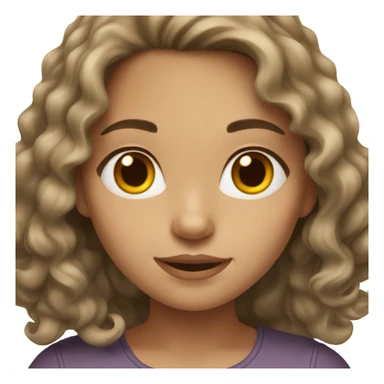 A giro with dark blonde wavy hair and brown eyes sticker