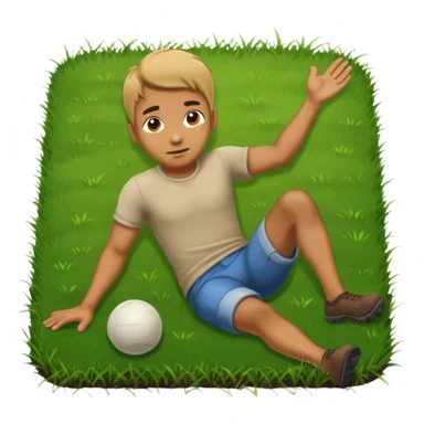 Man rolling on ground sticker