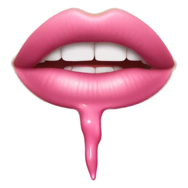 Pink lip gloss, dripping sticker
