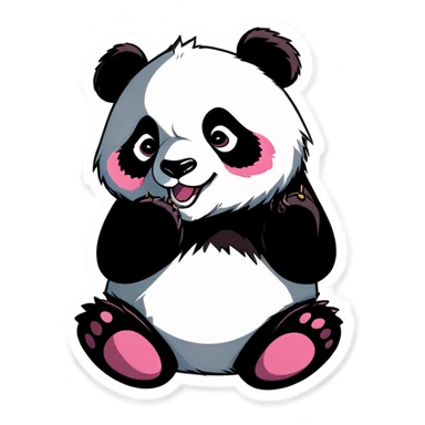 A very, very, very cute panda sticker