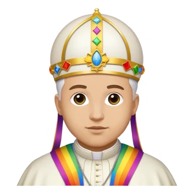 Pope rainbow sticker