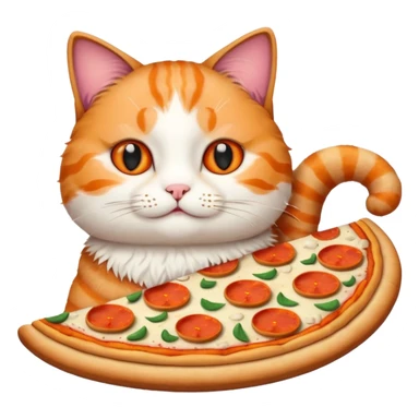 Cat with pizza sticker