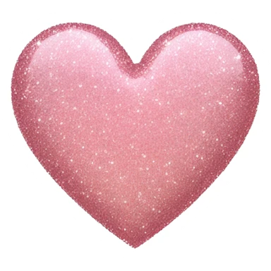 blush pink glitter heart sticker