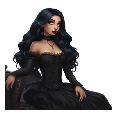 Goth girl in her castle sticker