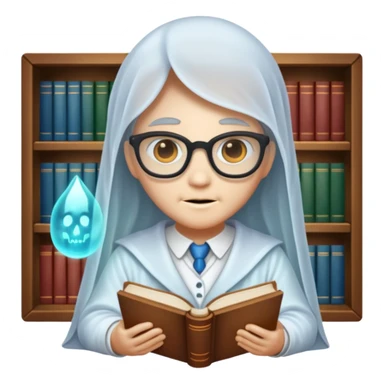 Ghost Librarian we can see through  sticker