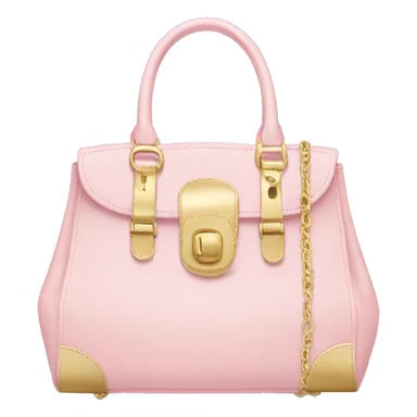Light pink handbag with gold accents sticker