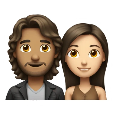 brunette girl with taller brunette boyfriend  sticker