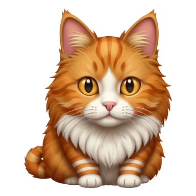 A high-resolution photo-realistic digital illustration of a ginger tabby cat sticker