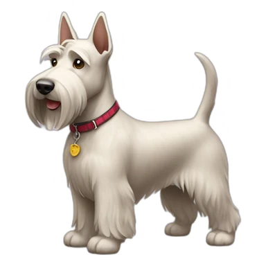dog scottish terrier full body sticker