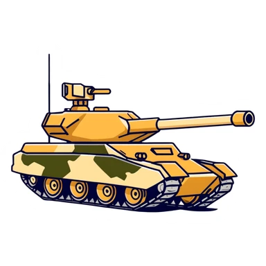 Indian Army T-90 tank with desert camouflage pattern sticker