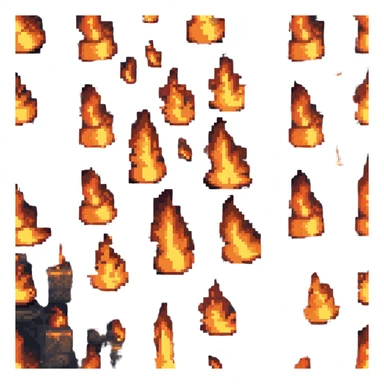 mage of fire with a background of a dark forest sticker