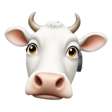 Cow in a car sticker