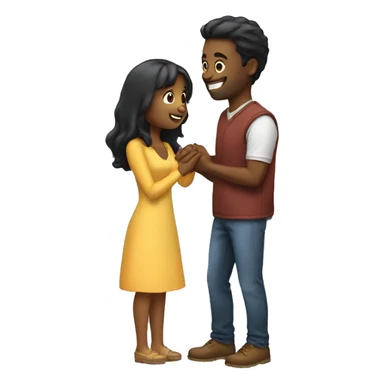man proposing to a girl sticker