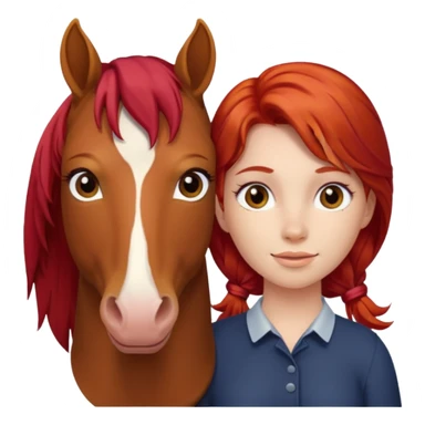 Girl with horse body and have red hair sticker