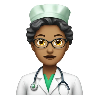 woman doctor spring onion sticker