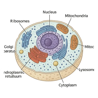 cell and cell organs sticker