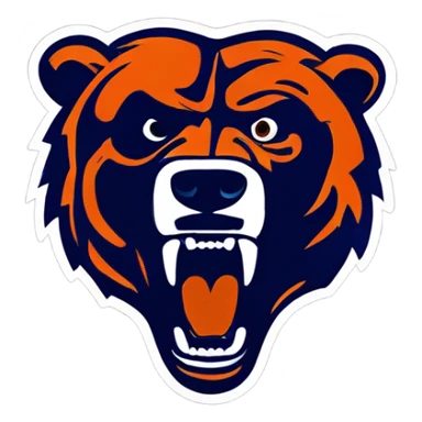Chicago bears nfl logo sticker