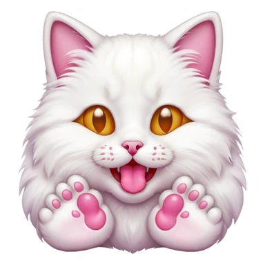 Cat licking paws sticker