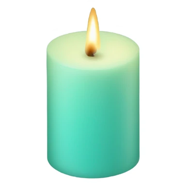 light turquoise candle sticker