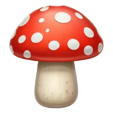 Mushroom with red cap and white spots sticker