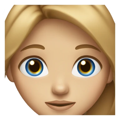 Long Light brown haired girl with blue eyes sticker