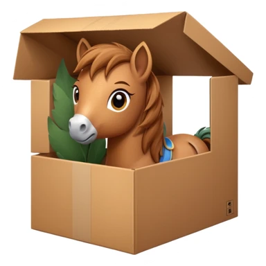 realistic pony inside a box sticker
