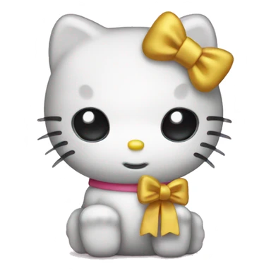 hello kitty with bow  sticker