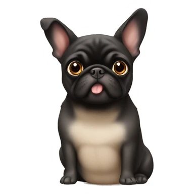 black pug and brown bunny  sticker