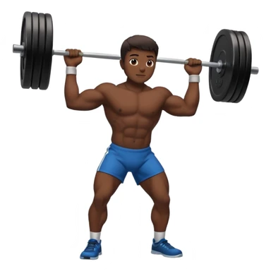 silhouette lifting a light barbell sticker