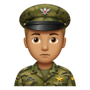 I want an emoji for a male filipino special action force officer camouflage uniform sticker