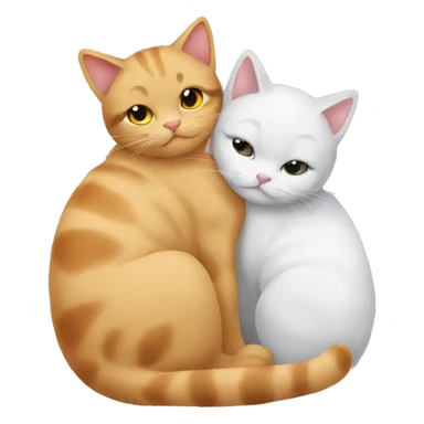2 cats cuddling sticker
