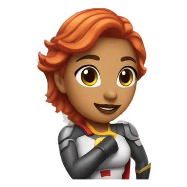 super hero girl restaurant sticker