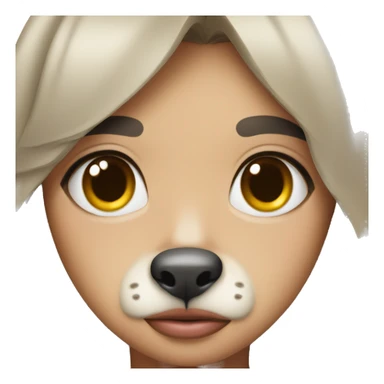 girl with pouty lip and dog eyes sticker