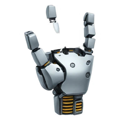 robotic hand ok symbol sticker